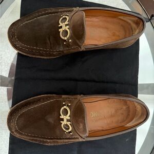 Ferragamo men’s suede loafers